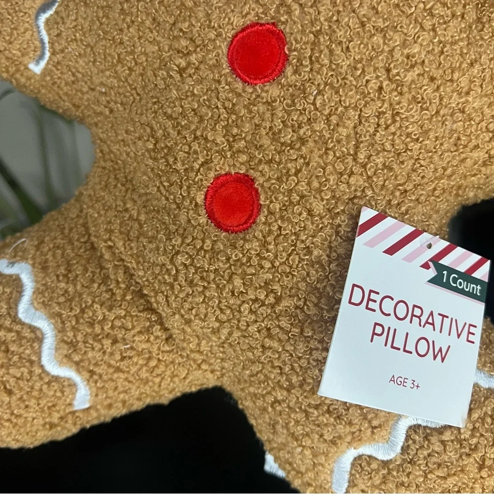 NEW Target Bullseyes Playground Gingerbread Man Pillow